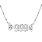 FuAttract Angel Number Titanium Steel Destiny Necklace for Life Guidance & Energy - Silver - 999 - image 27