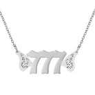 FuAttract Angel Number Titanium Steel Destiny Necklace for Life Guidance & Energy - Silver - 777 - image 18