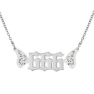 FuAttract Angel Number Titanium Steel Destiny Necklace for Life Guidance & Energy - Silver - 666 - image 25