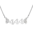 FuAttract Angel Number Titanium Steel Destiny Necklace for Life Guidance & Energy - Silver - 444 - image 23