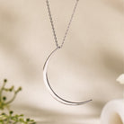 FuAttract Emotional Balance & Natural Rhythm Alignment Crescent Moon Flow Necklace - Silver - image 8