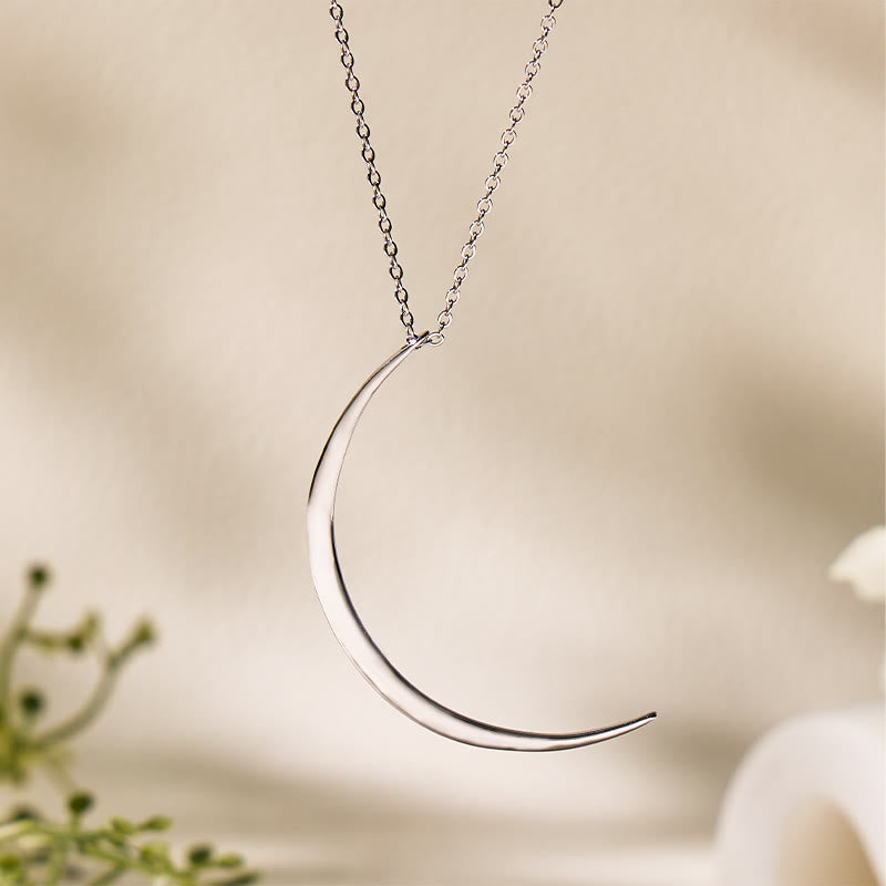 FuAttract Emotional Balance & Natural Rhythm Alignment Crescent Moon Flow Necklace - Silver - image 8
