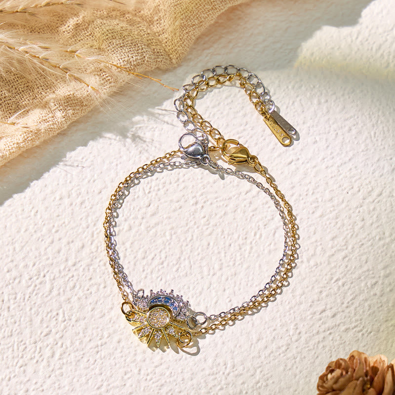 FuAttract Sun & Moon Balance Energy Titanium Steel Bracelet Ring for Harmony Inner Alignment  - image 3