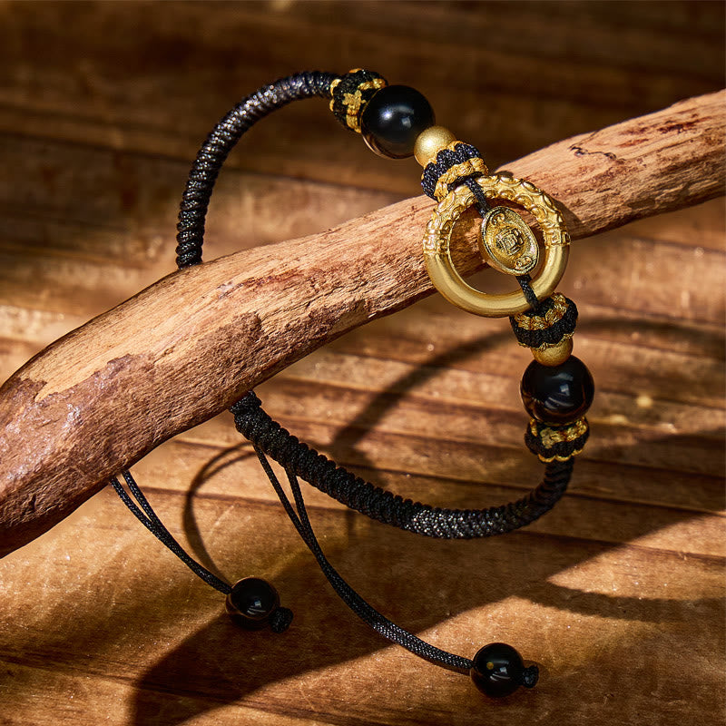 FuAttract Clarity Protection & Focus Black Obsidian Adjustable Bracelet  - image 3