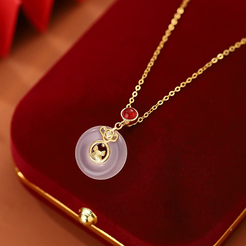 FuAttract Protection Luck Balance Chinese Zodiac S999 Silver Red Agate Necklace  - Rat - image 13