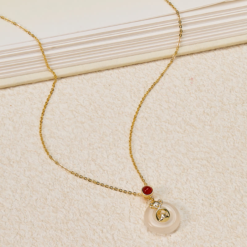 FuAttract Protection Luck Balance Chinese Zodiac S999 Silver Red Agate Necklace  - image 7