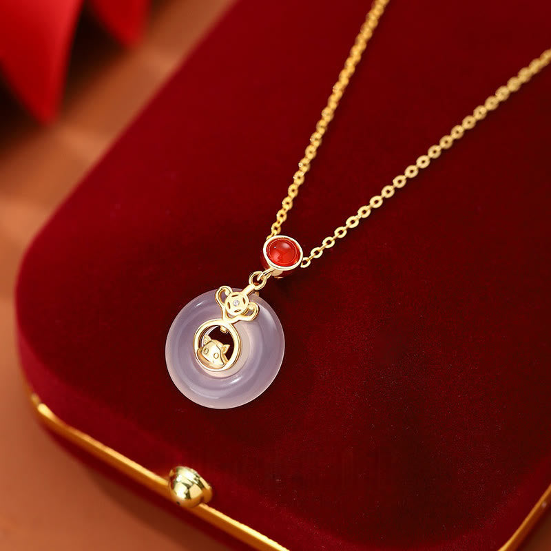 FuAttract Protection Luck Balance Chinese Zodiac S999 Silver Red Agate Necklace  - image 12
