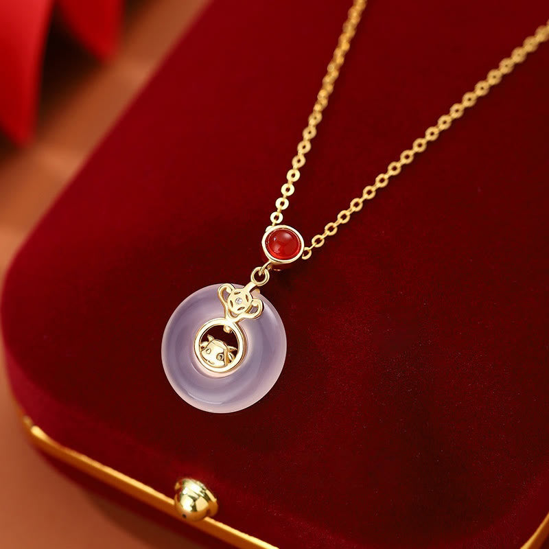 FuAttract Protection Luck Balance Chinese Zodiac S999 Silver Red Agate Necklace  - Goat - image 19