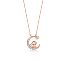 FuAttract Calm & Luck Crescent Moon Silver Zircon Chinese Zodiac Necklace With Horse Earrings - Monkey Necklace - image 26