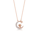 FuAttract Calm & Luck Crescent Moon Silver Zircon Chinese Zodiac Necklace With Horse Earrings - Dog Necklace - image 28