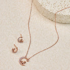 FuAttract Calm & Luck Crescent Moon Silver Zircon Chinese Zodiac Necklace With Horse Earrings - image 6