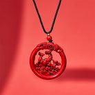 FuAttract Luck Harmony Protection Chinese Zodiac Cinnabar Ping An Buckle Necklace - Goat - image 16