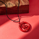 FuAttract Luck Harmony Protection Chinese Zodiac Cinnabar Ping An Buckle Necklace - image 5