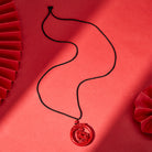 FuAttract Luck Harmony Protection Chinese Zodiac Cinnabar Ping An Buckle Necklace - image 4