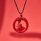 FuAttract Luck Harmony Protection Chinese Zodiac Cinnabar Ping An Buckle Necklace - Monkey - image 17