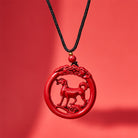 FuAttract Luck Harmony Protection Chinese Zodiac Cinnabar Ping An Buckle Necklace - Dog - image 19