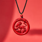 FuAttract Luck Harmony Protection Chinese Zodiac Cinnabar Ping An Buckle Necklace - Tiger - image 12