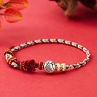 FuAttract Luck Protection & Harmony Chinese Zodiac Braided Cord Silver Charm Bracelet - Goat - image 21