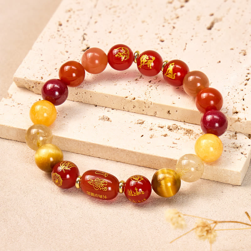 FuAttract Courage Prosperity & Confidence Chinese Zodiac Energy Bracelet   - 10mm - Horse - image 1