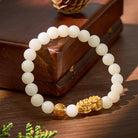 FuAttract Wealth & Emotional Balance Bracelet – White Jade Citrine Pyramid & Pixiu - image 1
