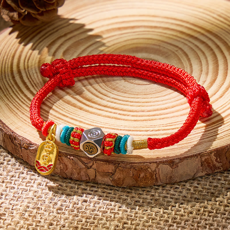 FuAttract Fortune Protection Chinese Zodiac Red String Bracelet  - Rat - Avalokiteshvara - image 0