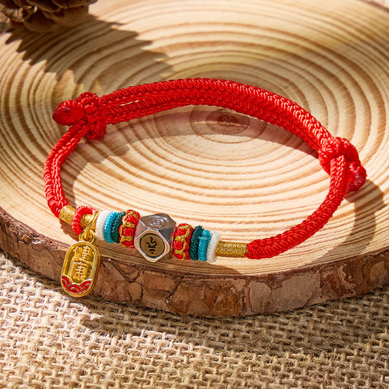 FuAttract Fortune Protection Chinese Zodiac Red String Bracelet  - Rooster - Acala - image 25