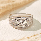 FuAttract Self-Love Energy Emotional Healing Infinity Adjustable Ring  - Silver - US 12 - image 3