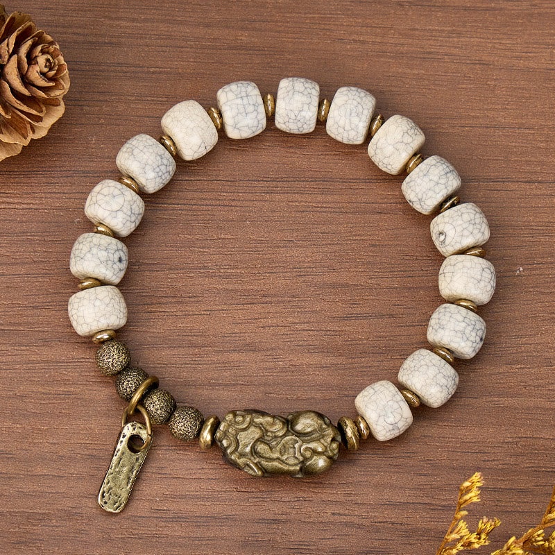 FuAttract Protection & Wealth Yak Bone Golden Obsidian Pixiu Energy Power Bracelet  - image 2
