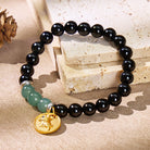 FuAttract Balance Protection Chinese Zodiac Black Onyx & Blue Chalcedony Bracelet - image 2