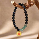 FuAttract Balance Protection Chinese Zodiac Black Onyx & Blue Chalcedony Bracelet - image 3