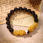 FuAttract Balance & Protection Black Obsidian Pixiu Yin Yang Bracelet - image 1