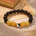 FuAttract Balance & Protection Black Obsidian Pixiu Yin Yang Bracelet - 10mm - image 0