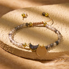 FuAttract Calm & Energy Crescent Moon Bracelet – Multi-Stone Healing Collection - Cloud Quartz - image 11