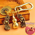 FREE Today: Fortune Protection Prosperity Flow Brass Chinese Zodiac Keychain with Pixiu - Monkey - image 20