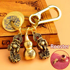 FREE Today: Fortune Protection Prosperity Flow Brass Chinese Zodiac Keychain with Pixiu - Rooster - image 21