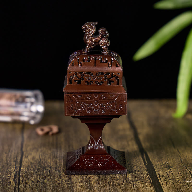 FuAttract Wealth Attraction Energy Pixiu Incense Burners Desktop Ornaments - Dark Bronze - image 10