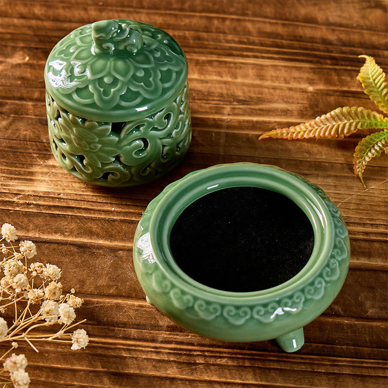 FuAttract Wealth Protection & Energy Balance Pixiu Celadon Incense Burners - image 4