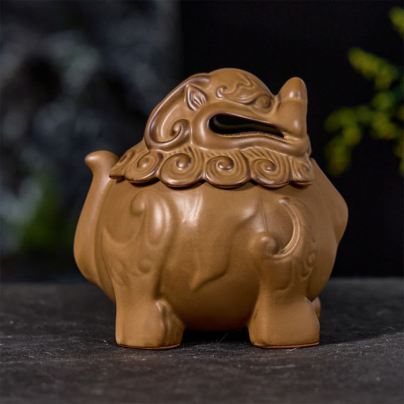 FuAttract Wealth Attraction Energy Balance Decor Pixiu Ceramic Incense Burners Desktop Ornaments - image 2