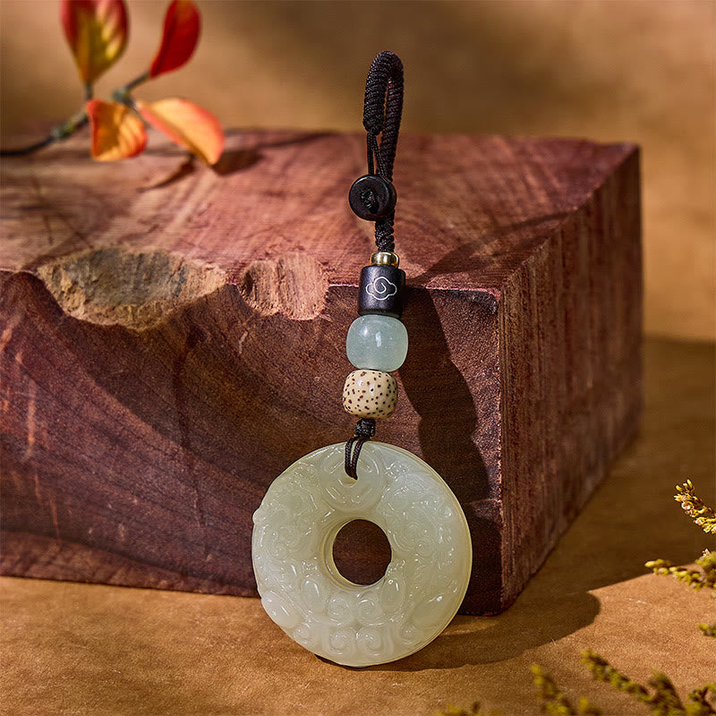 FuAttract Hetian Jade Pixiu Keychain – Ping An Buckle for Wealth & Fortune - image 2