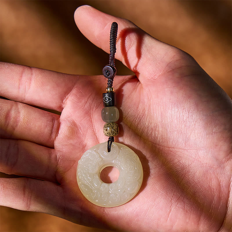 FuAttract Hetian Jade Pixiu Keychain – Ping An Buckle for Wealth & Fortune - image 4
