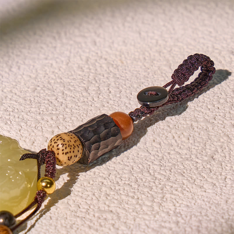FuAttract Harmony & Protection Hetian Jade Ping An Buckle Pixiu Keychain  - image 14