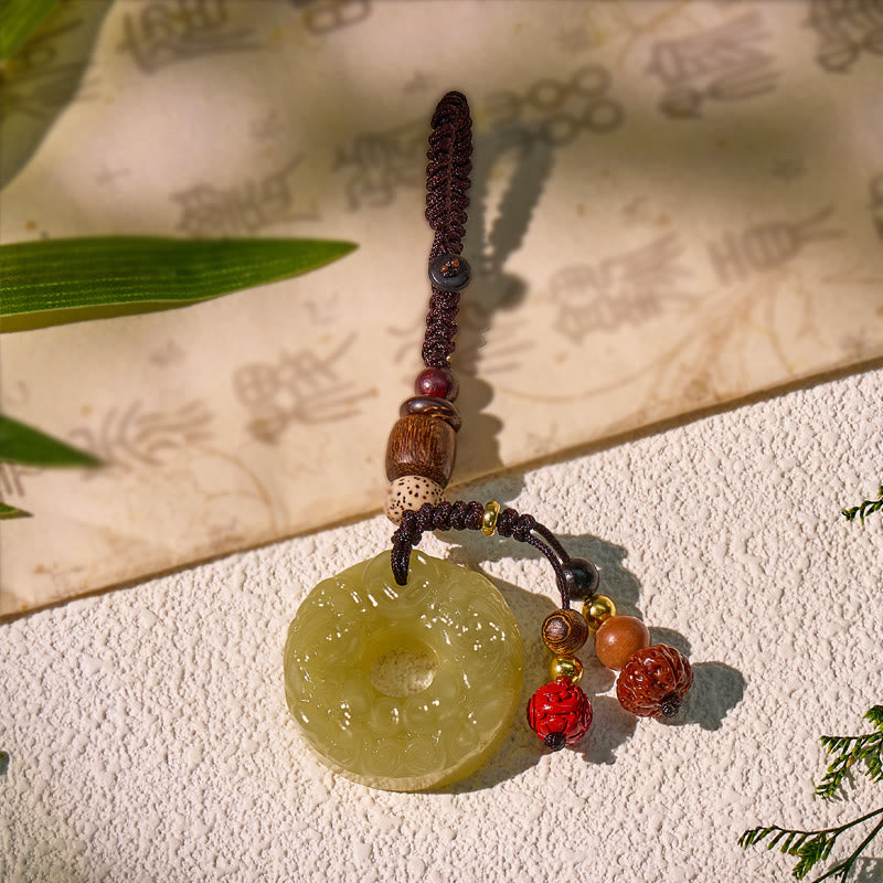 FuAttract Harmony & Protection Hetian Jade Ping An Buckle Pixiu Keychain  - image 16