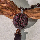 FuAttract Peach Wood Pixiu Car Hanging Decor – Protection & Wealth Flow Bodhi Seed Tassel - image 2