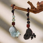 FuAttract Jade & Black Obsidian Pixiu Keychain – Harmony Protection & Wealth Energy - image 6