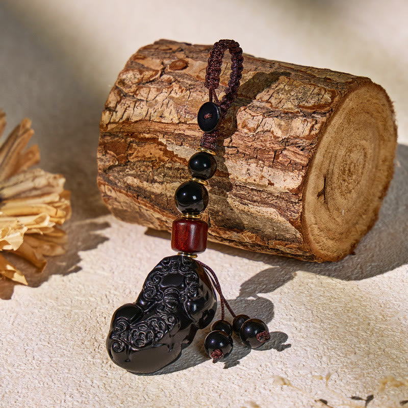 FuAttract Jade & Black Obsidian Pixiu Keychain – Harmony Protection & Wealth Energy - image 13