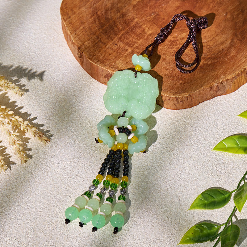 FuAttract Jade Lotus Pixiu Car Hanging Decor – Calm Serenity & Wealth Protection  - image 7