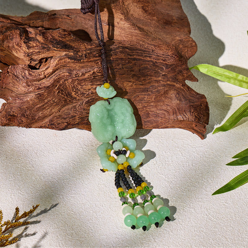 FuAttract Jade Lotus Pixiu Car Hanging Decor – Calm Serenity & Wealth Protection  - image 8