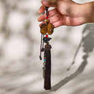 FuAttract Tiger's Eye Pixiu Car Hanging Decor – Courage & Wealth Protection Energy - Brown Tassel - image 0
