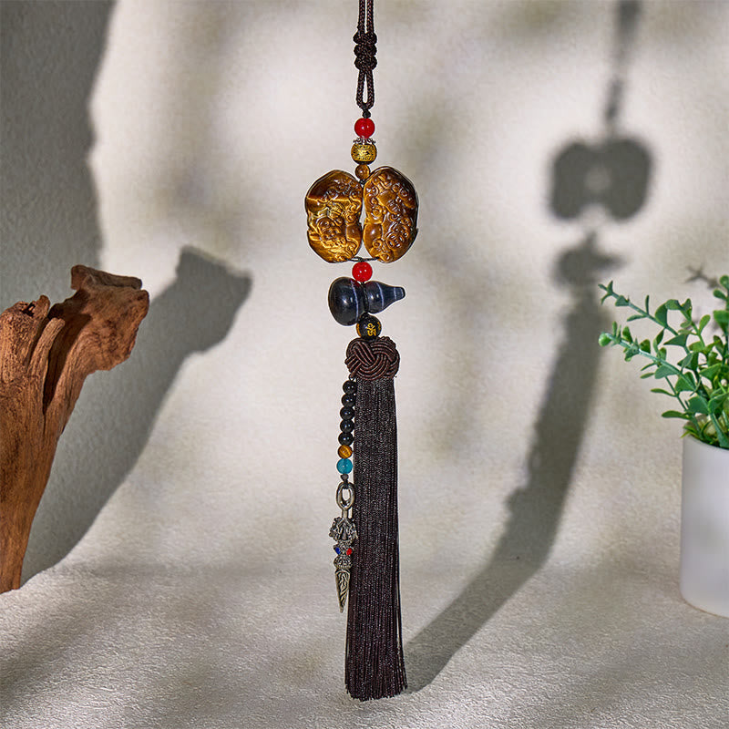 FuAttract Tiger's Eye Pixiu Car Hanging Decor – Courage & Wealth Protection Energy - image 2
