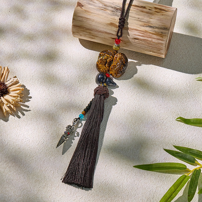 FuAttract Tiger's Eye Pixiu Car Hanging Decor – Courage & Wealth Protection Energy - image 3